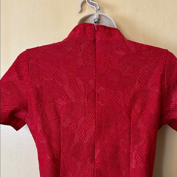 Classic Red Cheongsam-Style Dress size S - Picture 8 of 12